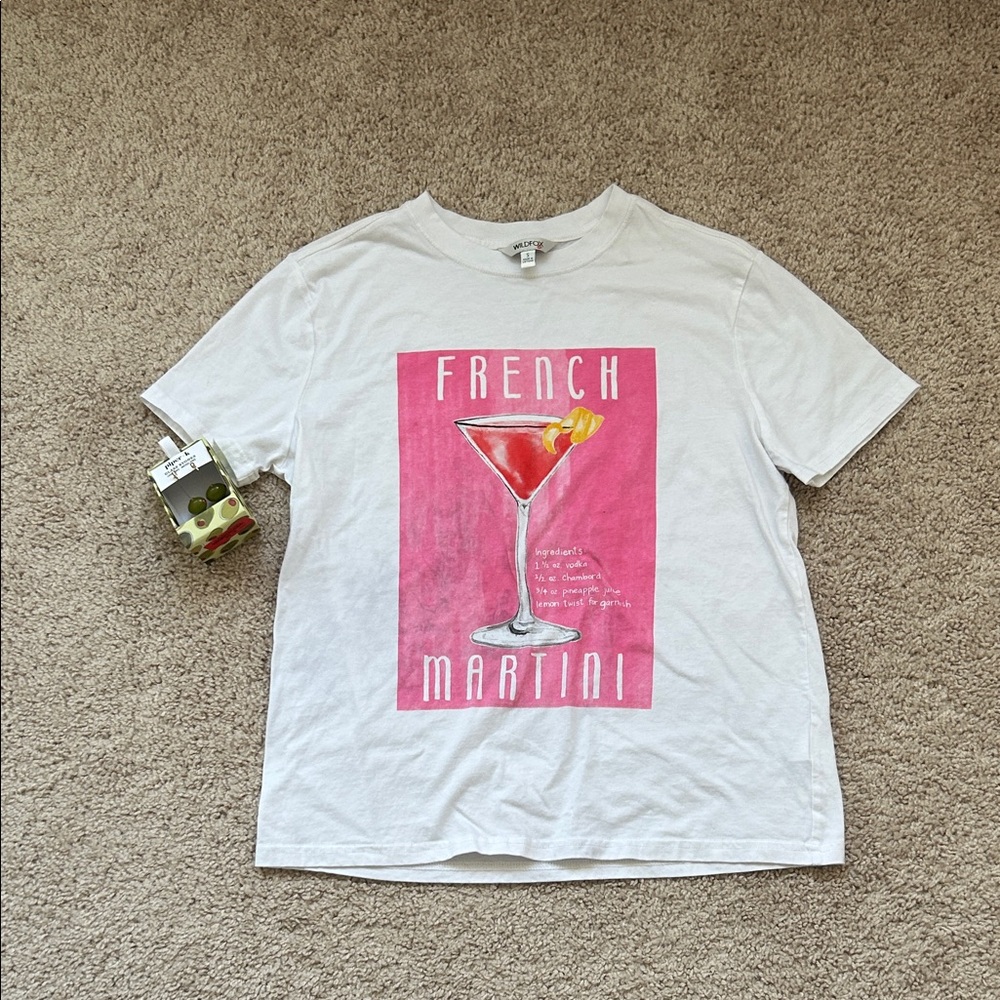 Wildfox tee + olive earrings